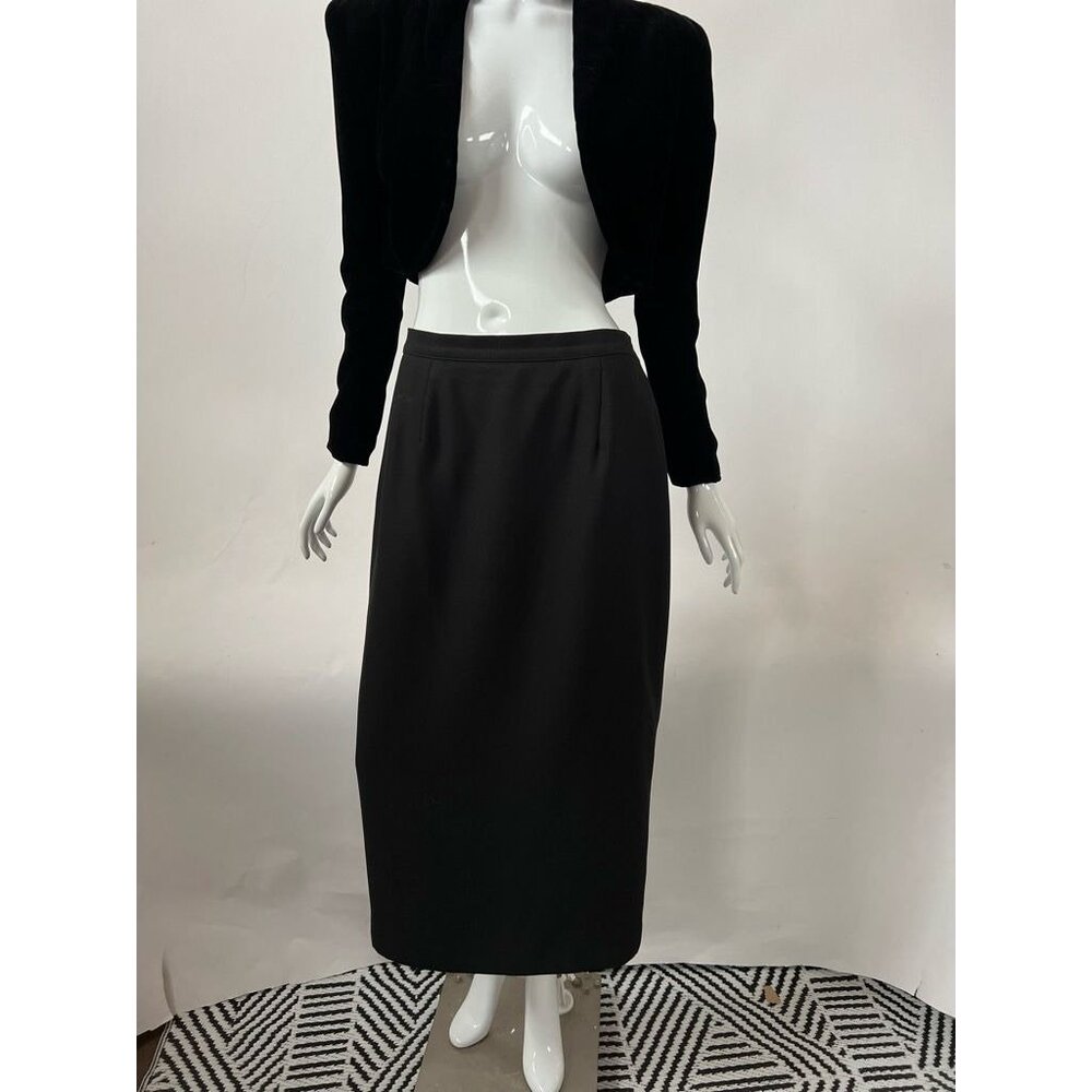 Pencil Skirt Womens Black Long Maxi Back Slit Button Solid 10 - Picture 10 of 12